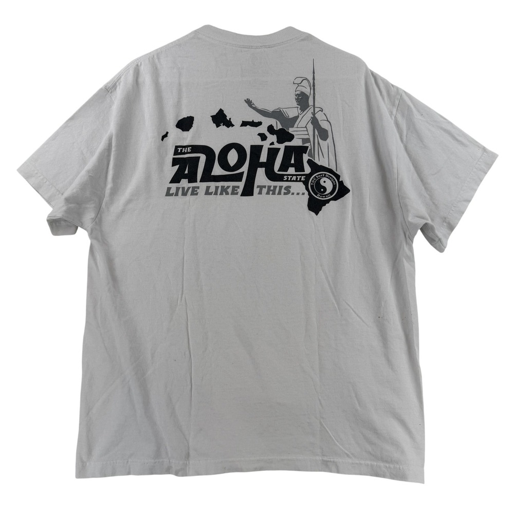T&C Surf Designs Shirt Mens XL White Aloha State Hawaii Graphic Tee T-Shirt